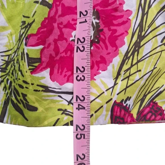 Talbots Floral Butterfly A-Line Green Red Skirt - Picture 12 of 12